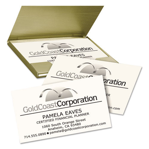 Image of Avery® Clean Edge Business Cards, Laser, 2 X 3.5, Ivory, 200 Cards, 10 Cards/sheet, 20 Sheets/pack