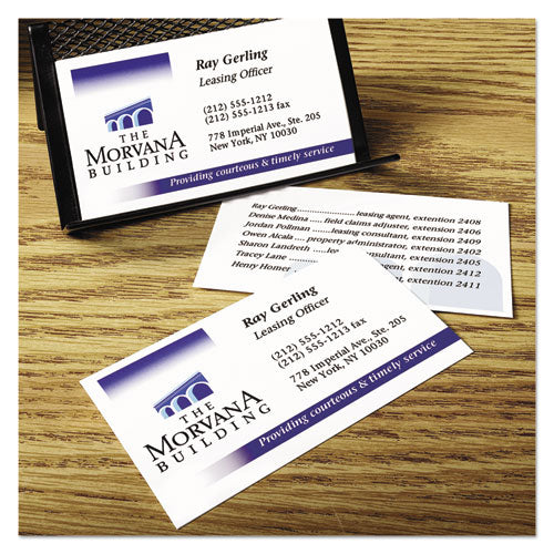 Image of Avery® True Print Clean Edge Business Cards, Inkjet, 2 X 3.5, White, 200 Cards, 10 Cards/sheet, 20 Sheets/pack