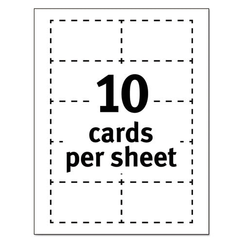 Image of Avery® True Print Clean Edge Business Cards, Inkjet, 2 X 3.5, White, 200 Cards, 10 Cards/sheet, 20 Sheets/pack