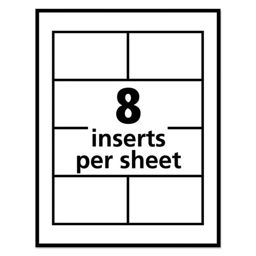 Image of Avery® Pin-Style Badge Holder With Laser/inkjet Insert, Top Load, 3.5 X 2.25, White, 100/box