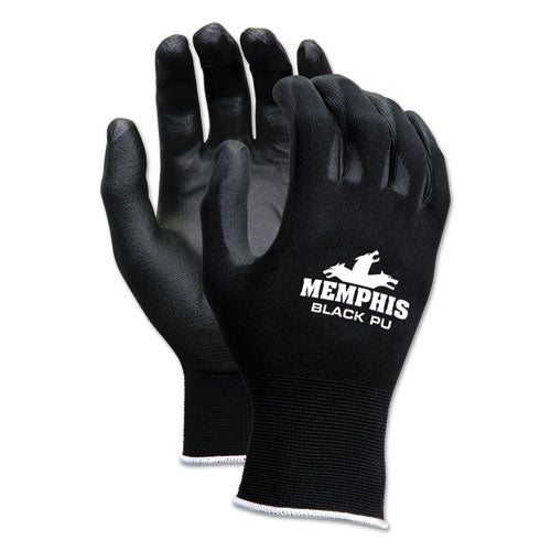 Image of MCR Safety Economy PU Coated Work Gloves, Black, X-Large, Dozen