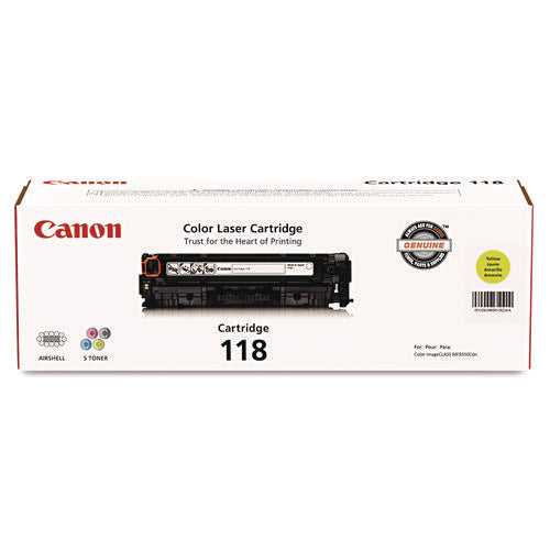 Image of Canon® 2659b001 (118) Toner, 2,900 Page-Yield, Yellow