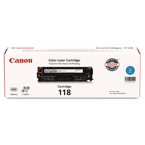 Image of Canon® 2661b001 (118) Toner, 2,900 Page-Yield, Cyan