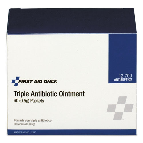 Image of First Aid Only Triple Antibiotic Ointment, 0.5 G Packet, 60/box