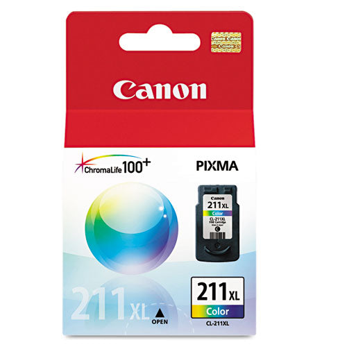Image of Canon® 2975b001 (cl-211xl) High-Yield Ink, 349 Page-Yield, Tri-Color