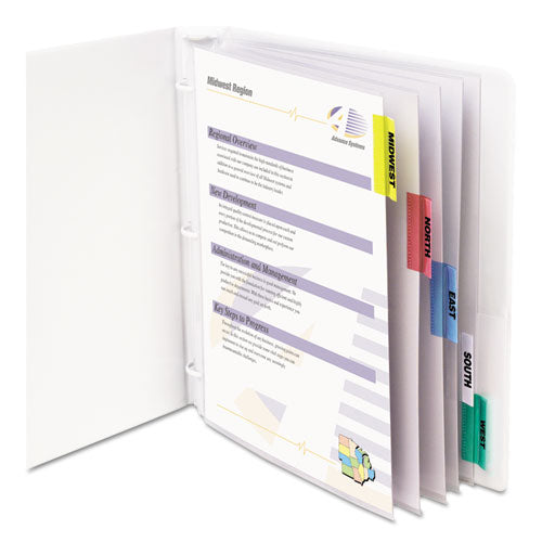 Image of C-Line® Sheet Protectors with Index Tabs, Assorted Color Tabs, 2", 11 x 8.5, 5/Set