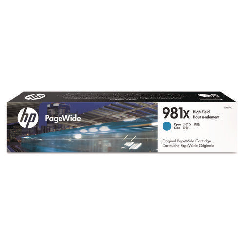 Image of HP HP 981x, (l0r09a) High-Yield Cyan Original Pagewide Cartridge