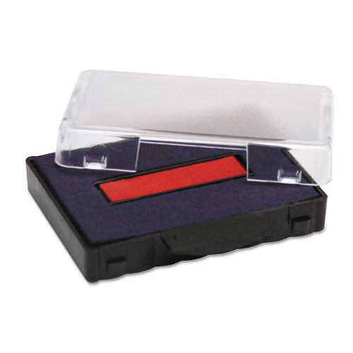 Image of Trodat® T5440 Professional Replacement Ink Pad for Trodat Custom Self-Inking Stamps, 1.13" x 2", Blue/Red