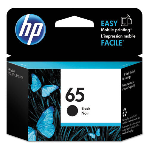 Image of HP HP 65, (n9k02an) Black Original Ink Cartridge