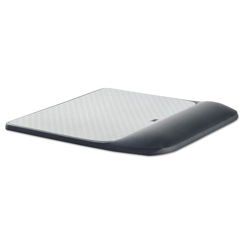Image of 3M Mouse Pad with Precise Mousing Surface and Gel Wrist Rest, 8.5 x 9, Gray/Black