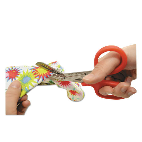 Image of Westcott® Stainless Steel Office Snips, 7" Long, 1.75" Cut Length, Crane-Style Red Handle
