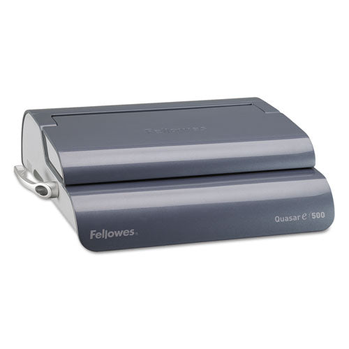 Image of Fellowes® Quasar 500 Electric Comb Binding System, 500 Sheets, 16.88 X 15.38 X 5.13, Metallic Gray