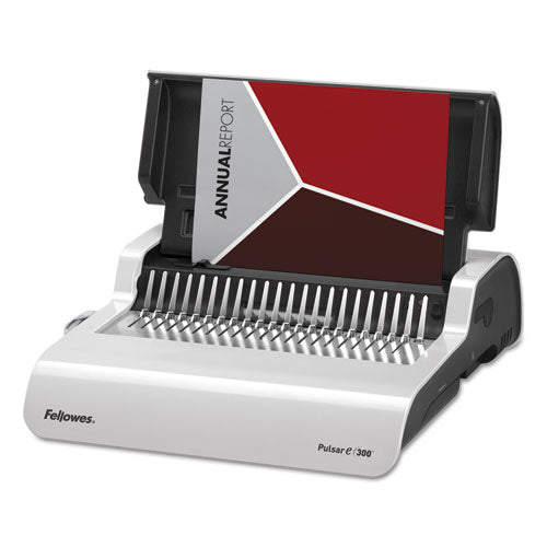 Image of Fellowes® Pulsar Electric Comb Binding System, 300 Sheets, 17 X 15.38 X 5.13, White