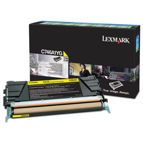 Image of Lexmark C746a1yg Return Program Toner, 7,000 Page-Yield, Yellow