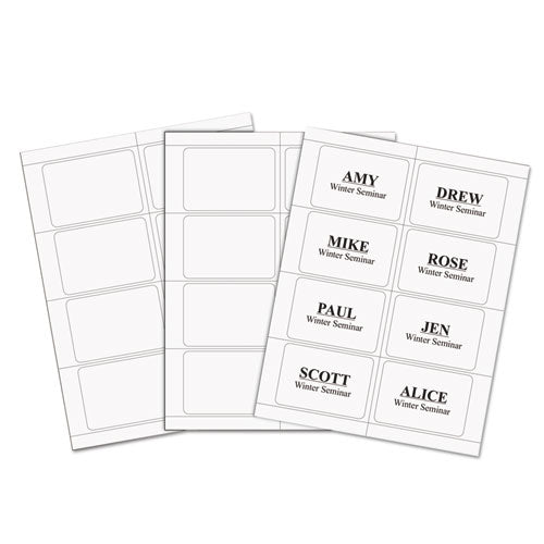 Image of C-Line® Laser Printer Name Badges, 3 3/8 X 2 1/3, White, 200/box