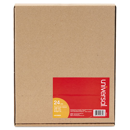 Image of Universal® Insertable Tab Index, 8-Tab, 11 x 8.5, Buff, Assorted Tabs, 24 Sets
