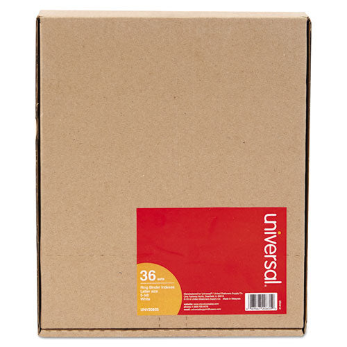 Image of Universal® Self-Tab Index Dividers, 5-Tab, 11 X 8.5, White, 36 Sets