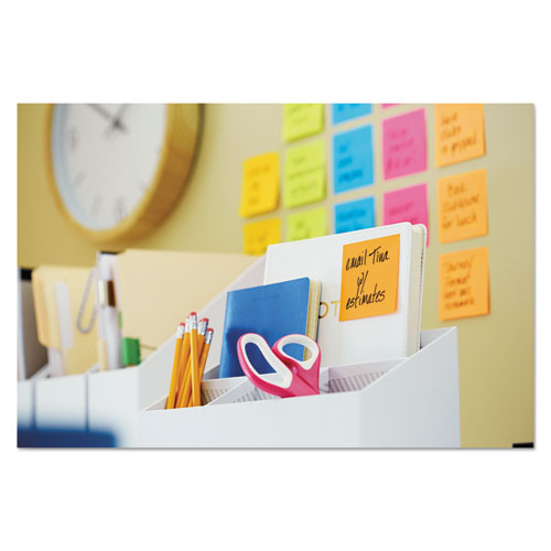 Image of Post-it® Notes Super Sticky Pads in Energy Boost Collection Colors, 3" x 3", 90 Sheets/Pad, 5 Pads/Pack