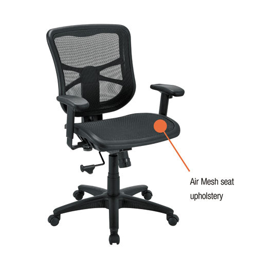 Image of Alera® Alera Elusion Series Mesh Mid-Back Swivel/tilt Chair, Supports Up To 275 Lb, 17.9" To 21.6" Seat Height, Black
