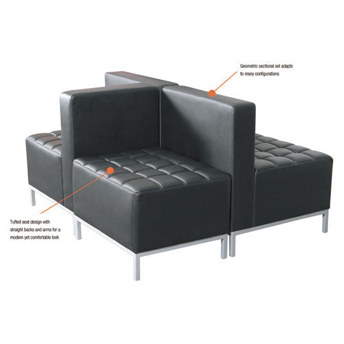 Image of Alera® Alera QUB Series Ottoman, 26.38" x 21.5" x 17.5", Black