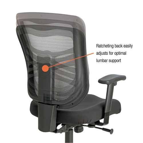 Image of Alera® Alera Elusion Series Mesh Mid-Back Swivel/tilt Chair, Supports Up To 275 Lb, 17.9" To 21.6" Seat Height, Black