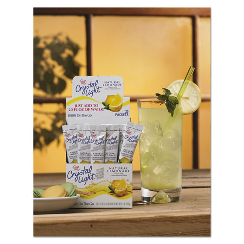 Image of Crystal Light® Flavored Drink Mix, Lemonade, 30 .17oz Packets/box