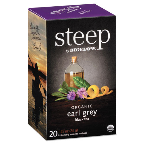 Image of Bigelow® Steep Tea, Earl Grey, 1.28 Oz Tea Bag, 20/box