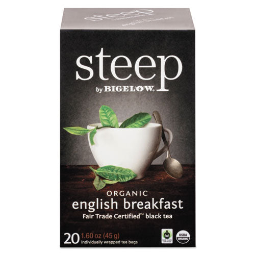 Image of Bigelow® Steep Tea, English Breakfast, 1.6 Oz Tea Bag, 20/box