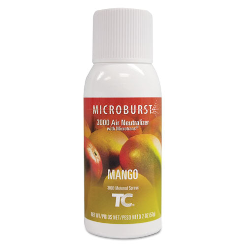 Image of Rubbermaid® Commercial Microburst 3000 Refill, Mango, 2 Oz Aerosol Spray, 12/carton