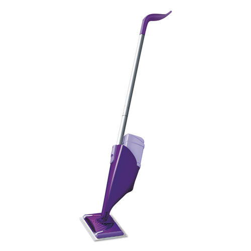 Image of Swiffer® Wetjet Mop, 11 X 5 White Cloth Head, 46" Purple/silver Aluminum/plastic Handle, 2/carton