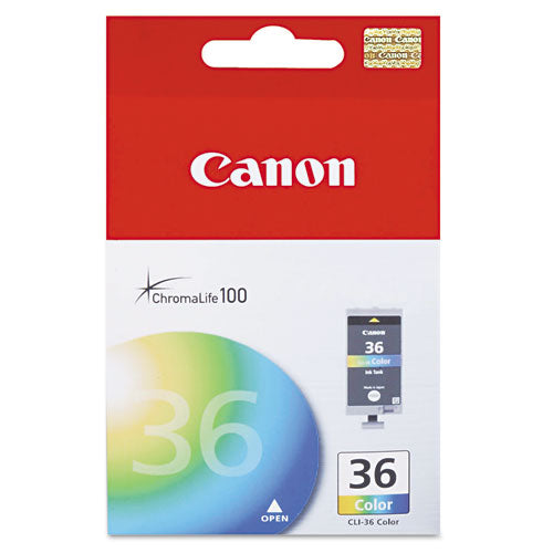 Image of Canon® 1511b002 (cli-36) Ink, 100 Page-Yield, Tri-Color
