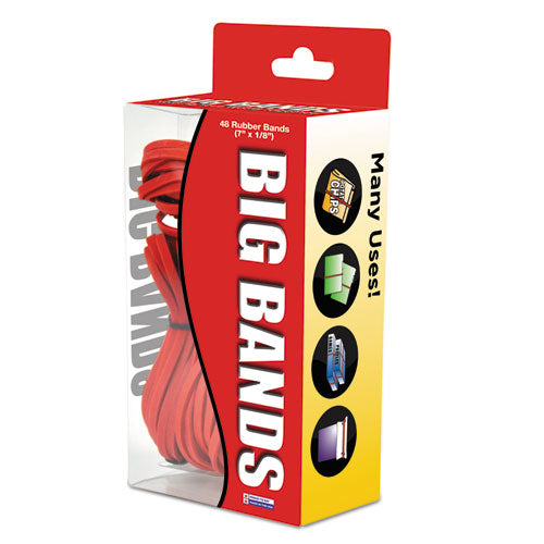 Image of Alliance® Big Bands Rubber Bands, Size 117b, 0.07" Gauge, Red, 48/box