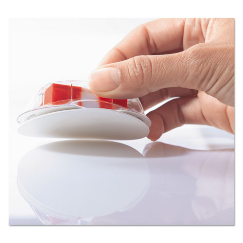 Image of Post-it® Flags Page Flags in Desk Grip Dispenser, 1 x 1.75, Red, 200/Dispenser