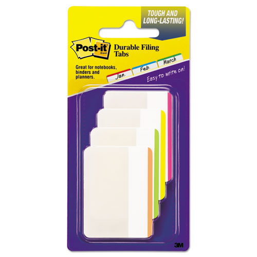 Image of Post-it® Tabs Lined Tabs, 1/5-Cut, Assorted Bright Colors, 2" Wide, 24/Pack