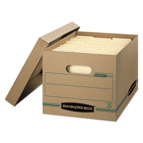 Image of Bankers Box® Stor/file Basic-Duty Storage Boxes, Letter/legal Files, 12.5" X 16.25" X 10.5", Kraft/green, 12/carton
