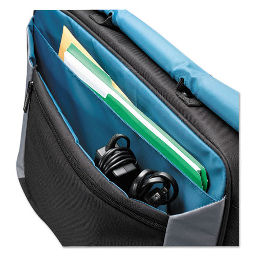 Image of Case Logic® Laptop Messenger, Fits Devices Up to 17", Dobby Nylon, 3.37 x 17.75 x 13.75, Black