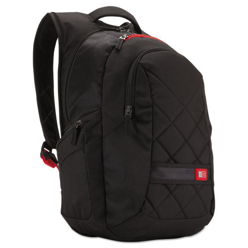 Image of Case Logic® 16" Laptop Backpack, Fits Devices Up to 16", Polyester, 9.5 x 14 x 16.75, Black