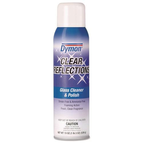 Image of Dymon® Clear Reflections Mirror And Glass Cleaner, 20 Oz Aerosol Spray, 12/carton