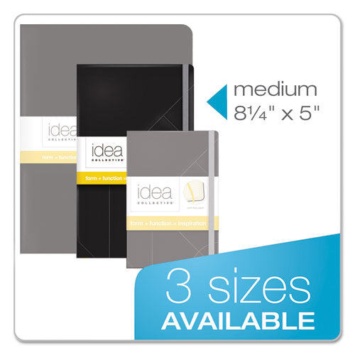 Image of TOPS Idea Collective Journal with Elastic Closure, 1-Subject, Wide/Legal Rule, Black Hardcover, (120) 8.25 x 5 Sheets