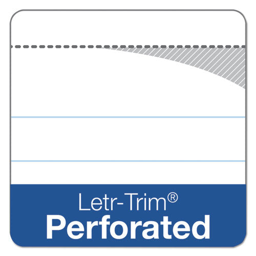 Image of TOPS Docket Ruled Perforated Pads, Narrow Rule, 50 White 5 X 8 Sheets, 6/pack