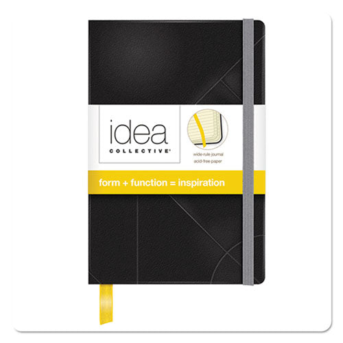 Image of TOPS Idea Collective Journal with Elastic Closure, 1-Subject, Wide/Legal Rule, Black Hardcover, (96) 5.5 x 3.5 Sheets