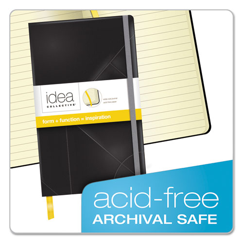 Image of TOPS Idea Collective Journal with Elastic Closure, 1-Subject, Wide/Legal Rule, Black Hardcover, (120) 8.25 x 5 Sheets