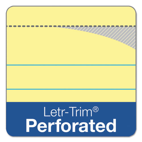 Image of TOPS Docket Ruled Perforated Pads, Wide/legal Rule, 50 Canary-Yellow 8.5 X 11.75 Sheets, 6/pack