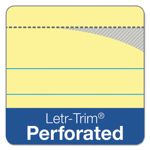 Image of TOPS Double Docket Ruled Pads, Pitman Rule Variation (offset Dividing Line - 3" Left), 100 Canary 8.5 X 11.75 Sheets, 6/pack