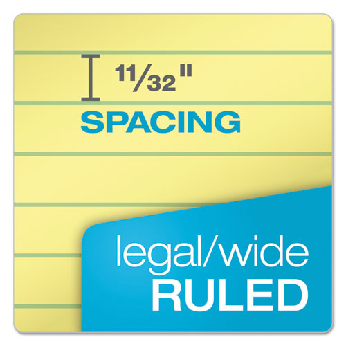 Image of TOPS Docket Gold Ruled Perforated Pads, Wide/legal Rule, 50 Canary-Yellow 8.5 X 14 Sheets, 12/pack