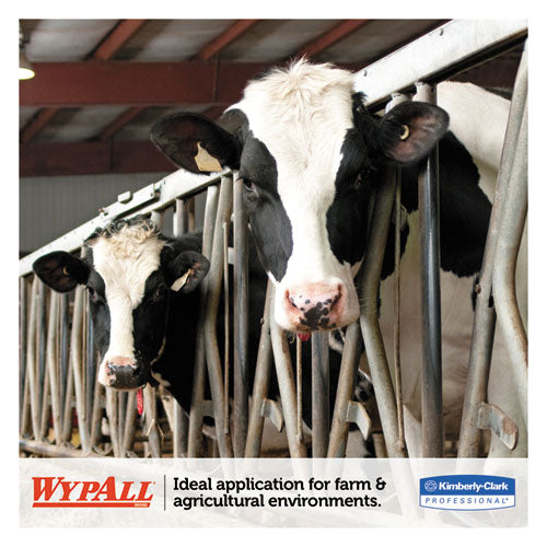 Image of WypAll® L10 SANI-PREP Dairy Towels, POP-UP Box, 1-Ply, 10.25 x 10.5, White, 110/Pack, 18 Packs/Carton