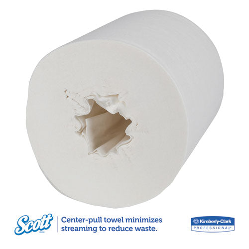 Image of Scott® Essential Center-Pull Towels, Absorbency Pockets, 2-Ply, 8 x 15, White, 500/Roll, 4 Rolls/Carton