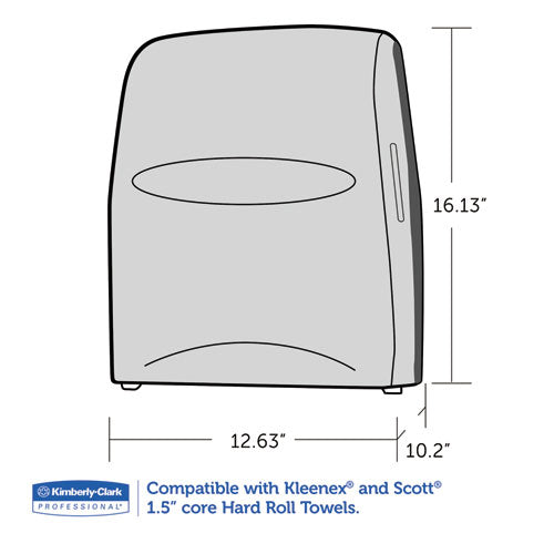 Image of Kimberly-Clark Professional Sanitouch Hard Roll Towel Dispenser, 12.63 X 10.2 X 16.13, Smoke