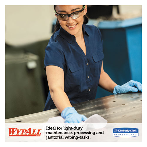 Image of WypAll® L30 Towels, POP-UP Box, 10 x 9.8, White, 120/Box, 10 Boxes/Carton