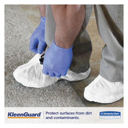 Image of KleenGuard A40 Liquid And Particle Protection Shoe Covers, Medium, White, 400/Carton